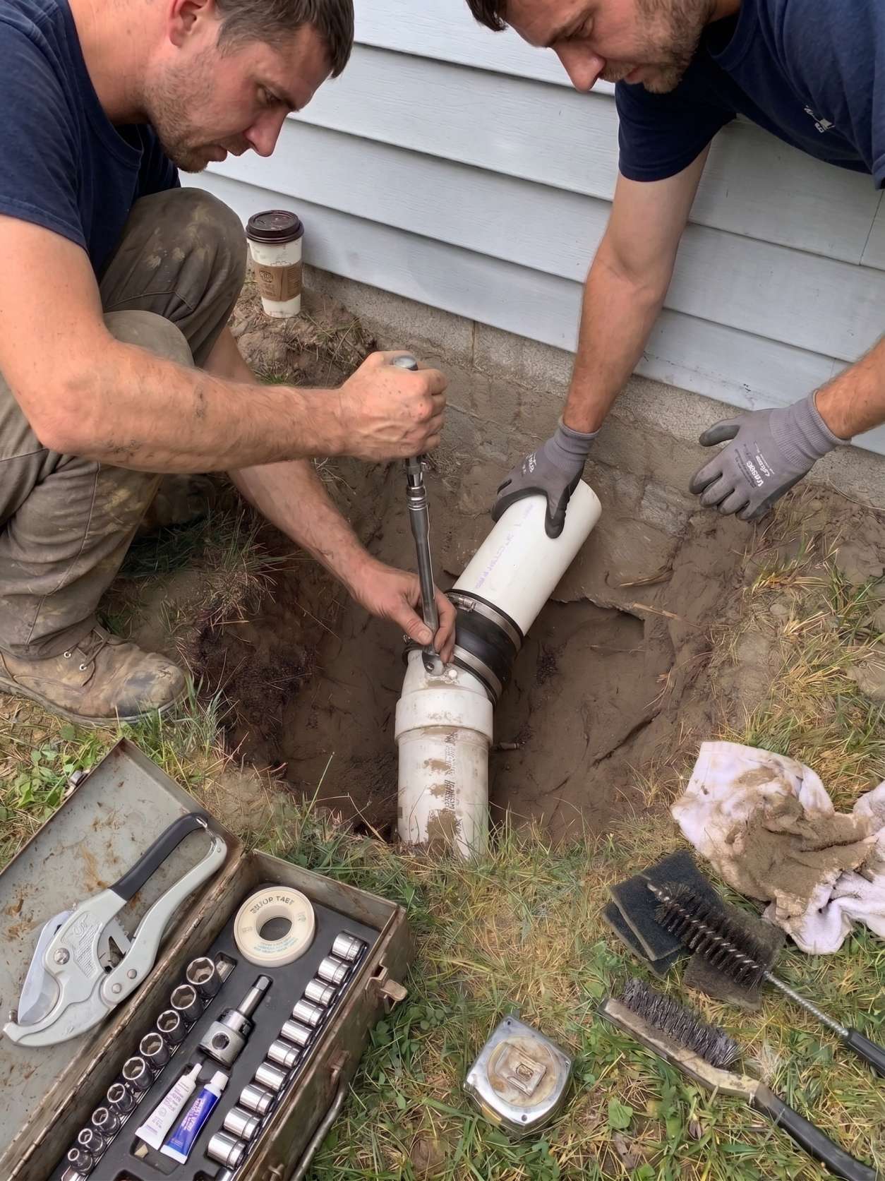 Stafford Plumbing Solutions team on the job
