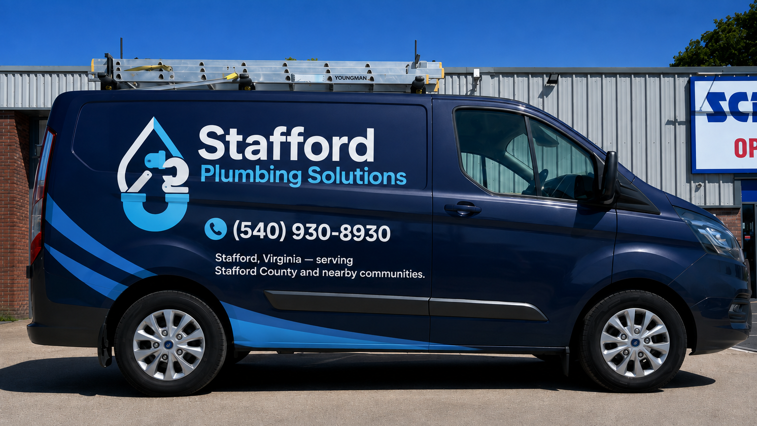 Stafford Plumbing Solutions service van serving Stafford County, Virginia